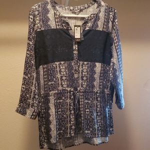 Miss Me 3/4 sleeve NWT and Amaryllis top sz S